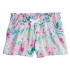 Girls 4-10 Jumping Beans&reg; Printed Paper Bag Waist Shorts, Size: 10, Light Grey