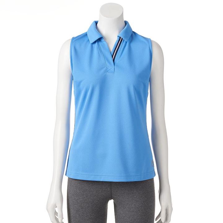 Women's Fila Sport&reg; Contrast Sleeveless Golf Polo, Size: Small, Blue (navy)