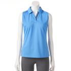 Women's Fila Sport&reg; Contrast Sleeveless Golf Polo, Size: Small, Blue (navy)