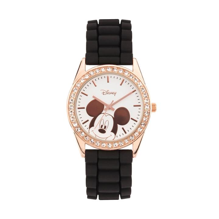 Disney's Mickey Mouse Women's Crystal Watch, Size: Medium, Black