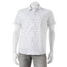 Men's Apt. 9&reg; Slim-fit Patterned Button-down Shirt, Size: Large Slim, White