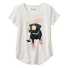 Girls 7-16 & Plus Size Mudd&reg; Raw Edge Scoopneck Shiny Graphic Tee, Girl's, Size: 7-8, White Oth