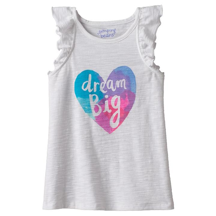 Girls 4-10 Jumping Beans&reg; Flutter Tank, Girl's, Size: 5, White