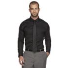 Men's Marc Anthony Slim-fit Non-iron Dress Shirt, Size: 16-34/35, Black