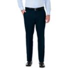 Men's J.m. Haggar Premium Tailored-fit Stretch Flat-front Suit Pants, Size: 42x30, Dark Blue