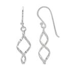 Primrose Sterling Silver Spiral Drop Earrings, Women's, Grey