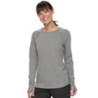 Women's Tek Gear&reg; Raglan Long Sleeve Tee, Size: Medium, Dark Grey