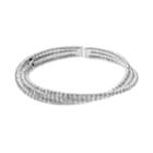 Crystal Avenue Crisscross Cuff Bracelet, Women's, Size: 7.25, Grey