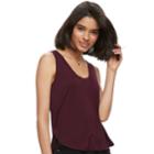 Juniors' Mudd&reg; Shirttail V-neck Tank, Teens, Size: Large, Drk Purple