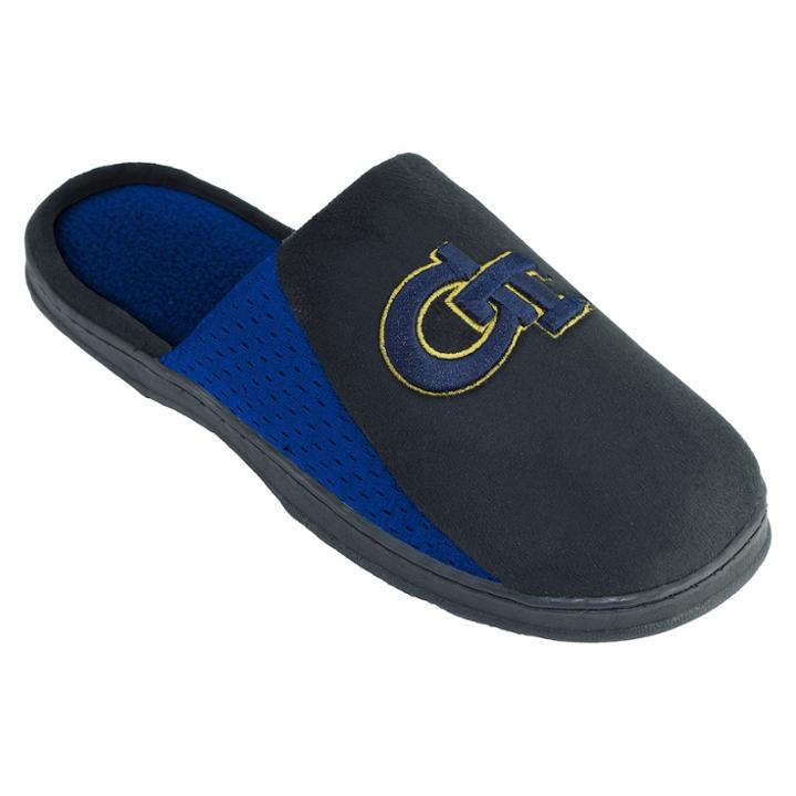 Men's Georgia Tech Yellow Jackets Scuff Slippers, Size: Large, Black