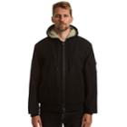 Men's Stanley Canvas Sherpa-lined Hooded Jacket, Size: Medium, Black