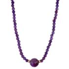Amethyst Faceted Bead Necklace, Women's, Size: 18, Purple