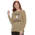 Juniors' Snoopy Feliz Navidog Pullover Sweatshirt, Teens, Size: Medium, Green Oth
