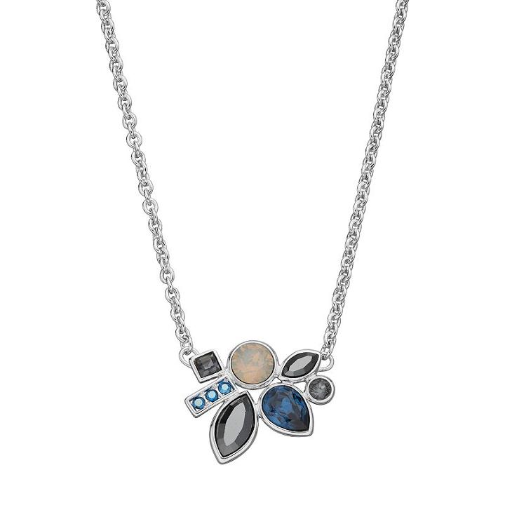 Simply Vera Vera Wang Cluster Necklace With Swarovski Crystals, Women's, Blue