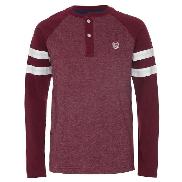Boys 8-20 Chaps Vincent Henley, Size: 6-7, Red