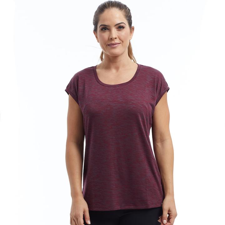Women's Marika Blossom Short Sleeve Tee, Size: Small, Dark Red