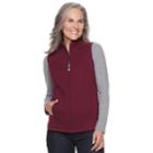 Women's Croft & Barrow&reg; Quilted Knit Vest, Size: Xxl, Dark Red