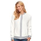 Women's Sonoma Goods For Life&trade; Sherpa Bomber Jacket, Size: Xl, White Oth