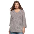 Plus Size Sonoma Goods For Life&trade; Pointelle Sweater, Women's, Size: 3xl, Turquoise/blue (turq/aqua)