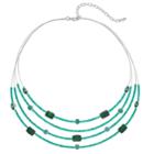 Napier Filigree Green Bead Multi Strand Necklace, Women's