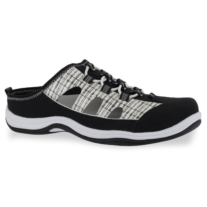 Easy Street Sport Barbara Women's Print Clogs, Size: Medium (6.5), Black Snake
