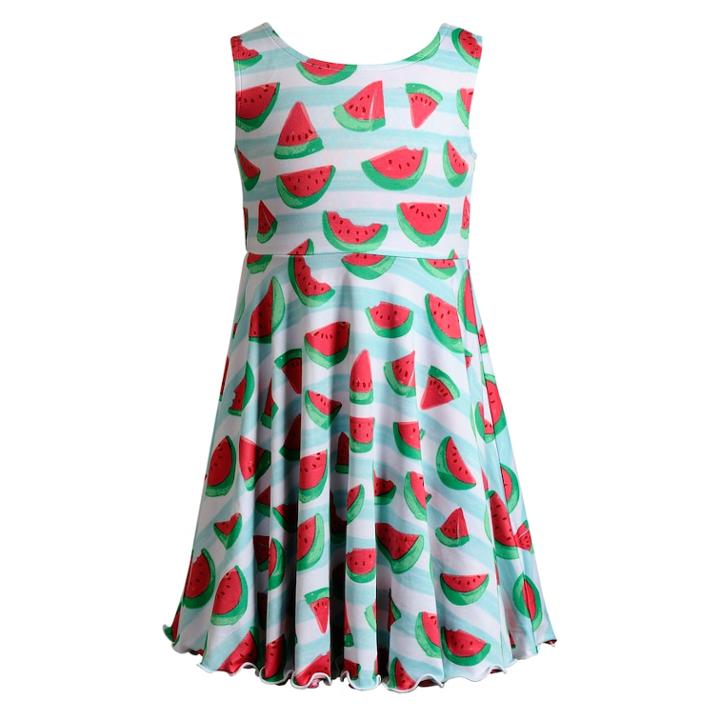 Girls 4-6x Youngland Watermelon/kaleidoscope Reversible Knit Dress, Size: 6x, Multi