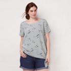 Plus Size Lc Lauren Conrad Front Knot Top, Women's, Size: 1xl, White