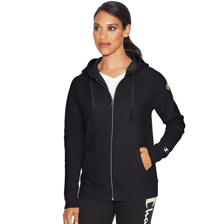Women's Champion Fleece Hoodie, Size: Large, Med Grey