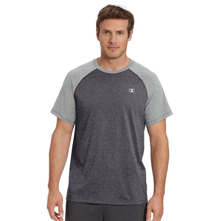 Men's Champion Vapor Raglan Tee, Size: Xxl, Grey