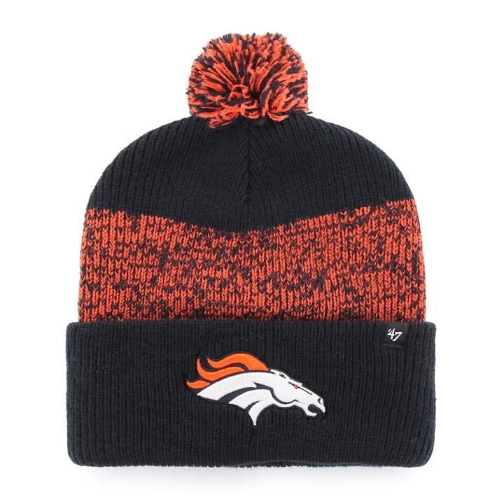 Adult '47 Brand Denver Broncos Static Cuff Knit Hat, Men's, Blue (navy)