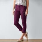 Women's Sonoma Goods For Life&trade; Comfort Waist Capris, Size: 18, Med Purple