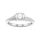 Diamonluxe Sterling Silver 2 Carat T.w. Simulated Diamond Bypass Ring, Women's, Size: 7, White