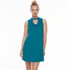 Juniors' Mudd&reg; Keyhole Swing Dress, Teens, Size: Medium, Blue (navy)