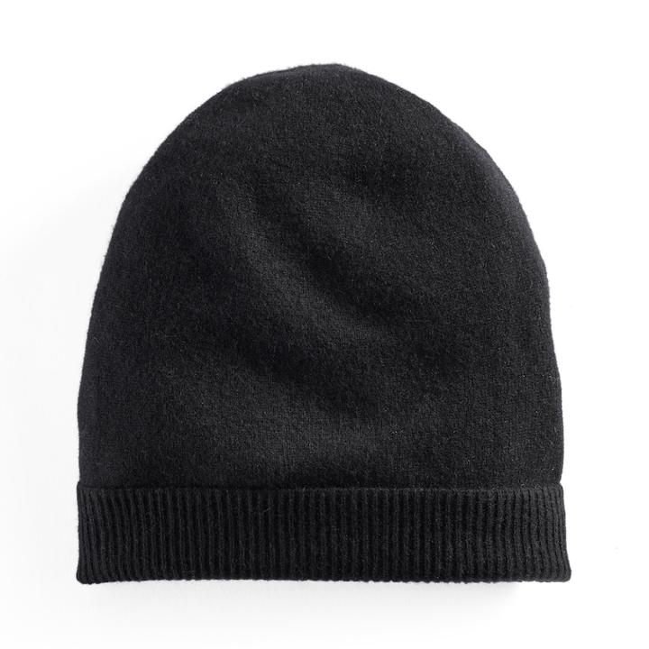 Women's Apt. 9&reg; Cashmere Beanie, Black