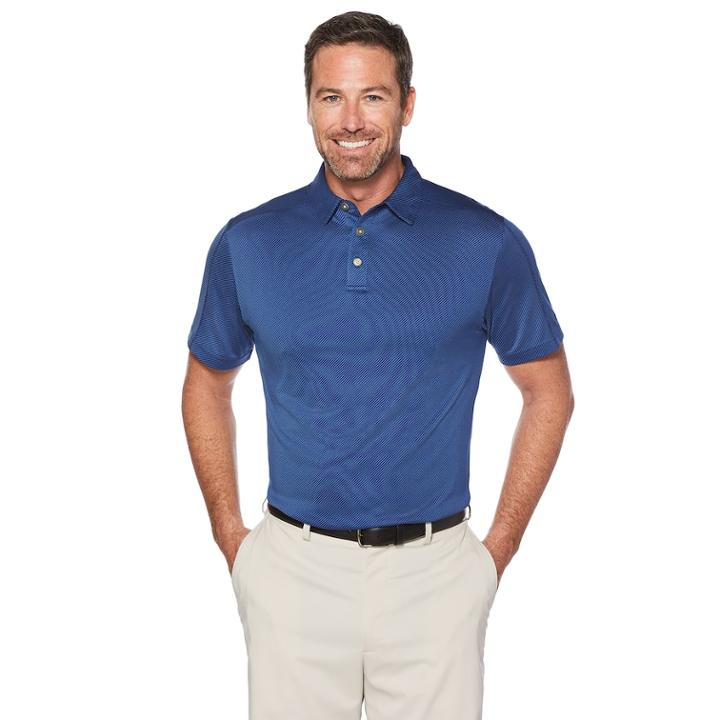 Men's Grand Slam Regular-fit Motionflow Performance Golf Polo, Size: Xl, Dark Blue