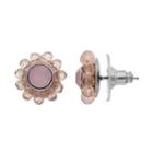 Simply Vera Vera Wang Nickel Free Pink Beaded Halo Stud Earrings, Women's