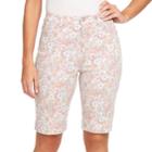 Women's Gloria Vanderbilt Amanda Bermuda Jean Shorts, Size: 4, Dark Pink