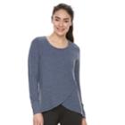 Women's Tek Gear&reg; Tulip Hem Long Sleeve Top, Size: Xs, Dark Blue