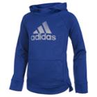 Girls 4-6x Adidas Climalite Hooded Logo Pullover, Size: 5, Med Blue