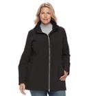 Plus Size Free Country Hooded Soft Shell Jacket, Size: 3xl, Black