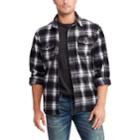 Men's Chaps Regular-fit Plaid Flannel Shirt Jacket, Size: Small, Natural