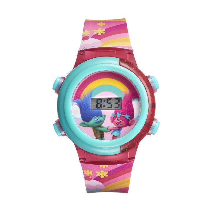 Dreamworks Trolls Kids' Digital Light-up Watch, Girl's, Size: Large, Pink