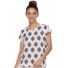 Juniors' Pink Republic Print Top, Teens, Size: Small, White