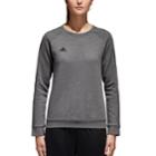 Women's Adidas Core 18 Fleece Sweatshirt, Size: Small, Grey