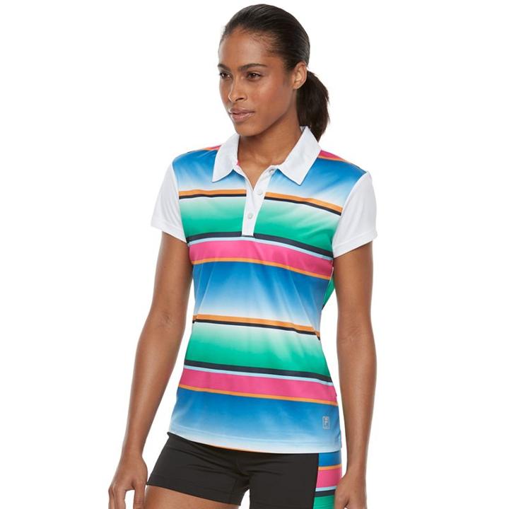 Women's Fila Sport&reg; Reflective Trim Golf Polo, Size: Xl, Natural