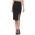 Women's Jennifer Lopez Studded Pencil Skirt, Size: 12, Black
