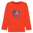 Boys 4-7x Adidas Climalite Abstract Soccer Ball Graphic Tee, Size: 7x, Drk Orange