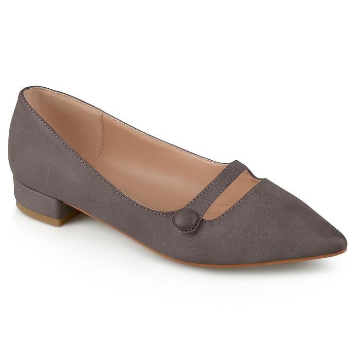 Journee Collection Vasha Women's Pointed Dress Shoes, Girl's, Size: 9, Beig/green (beig/khaki)