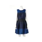 Women's Dr By Donna Ricco Colorblock Dot Fit & Flare Dress, Size: 12 Avg/reg, Grey Other