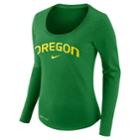 Women's Nike Oregon Ducks Slubbed Dri-fit Tee, Size: Xl, Green